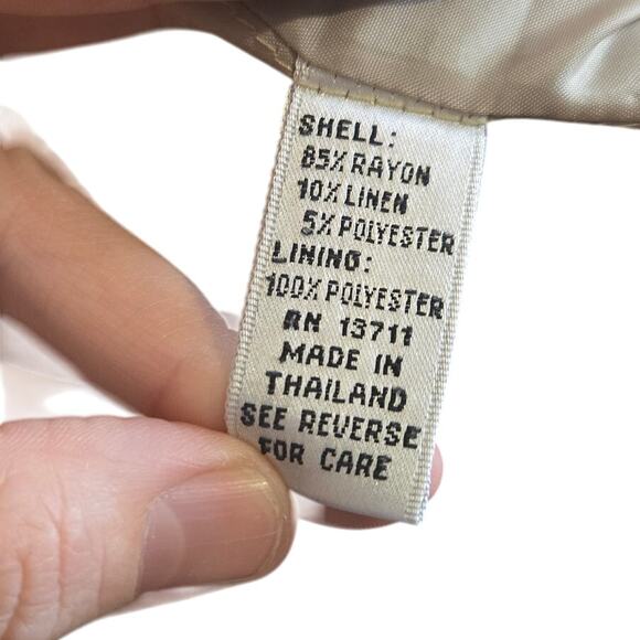 NWT Amanda Smith 18W Classic Beige Plaid Blazer [0390] - Picture 8 of 10